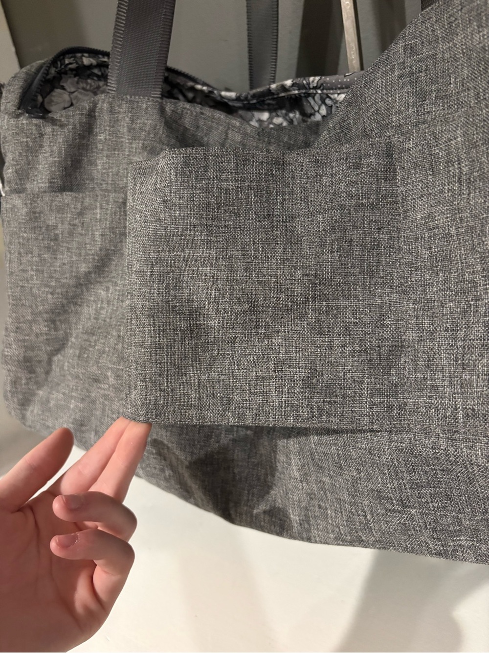 Vera Bradley Gray Heathered Duffel Bag - Picture 6 of 9